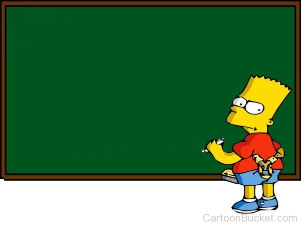 Bart With Black Board