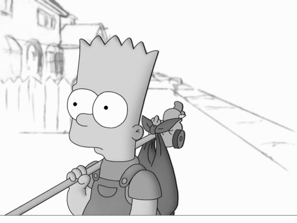 Black And White Image Of Bart