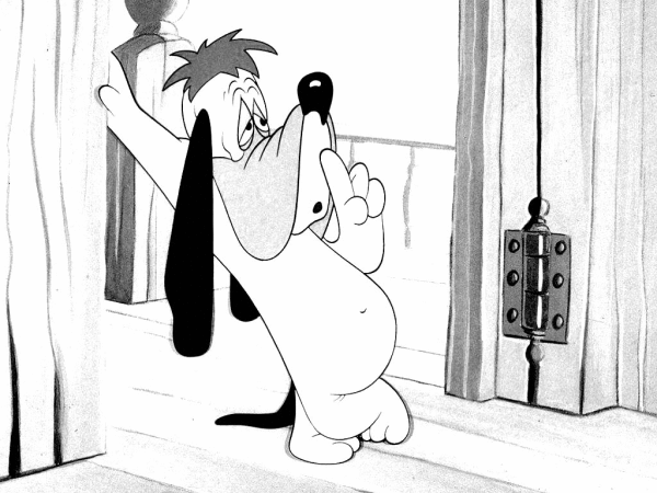 Black And White Image Of Droopy Dog