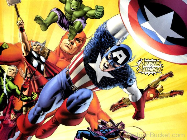 Captain America With Super Heroes