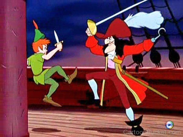 Captain Hook Fighting With Peter Pan