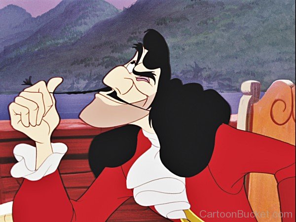 Captain Hook Holding His Moustache