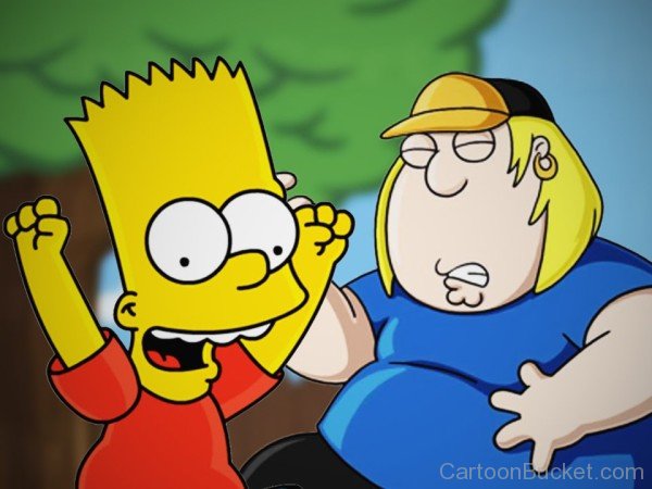 Chris Griffin And Bart Simpsons
