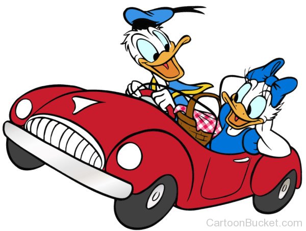 Daisy And Donald In Car