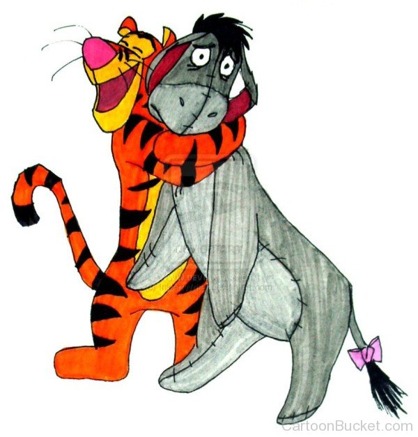 Drawing Of Eeyore And Tigger