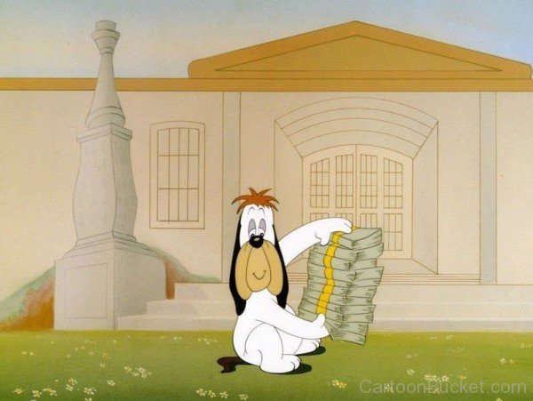 Droopy Dog Holding Money