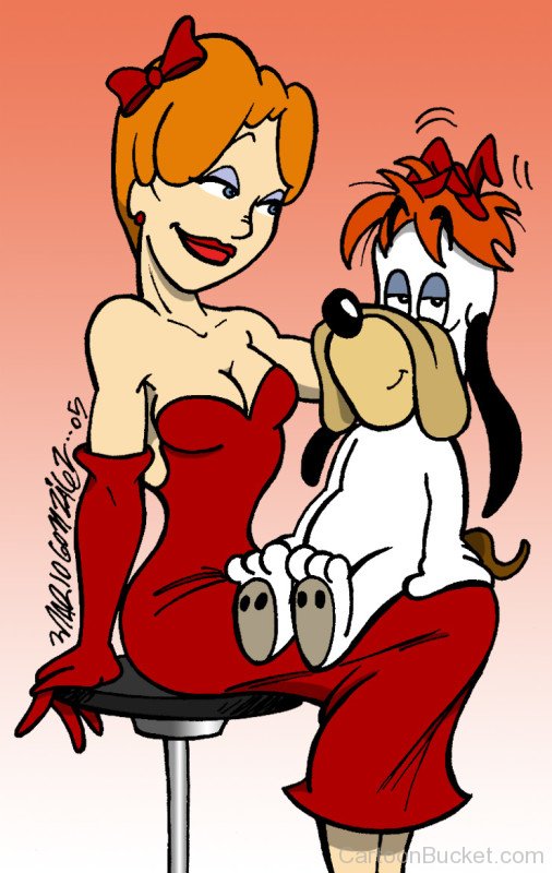 Droopy Dog With Beautiful Lady