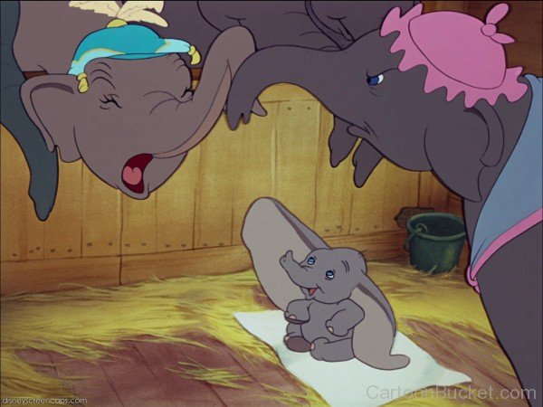 Dumbo With His Family