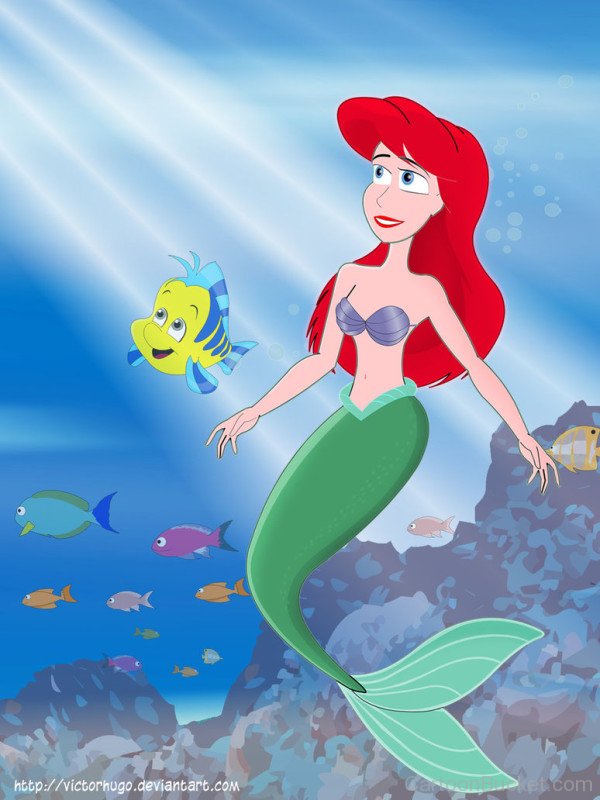Flounder And Ariel