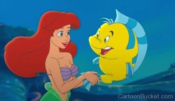 Flounder And Princess Ariel
