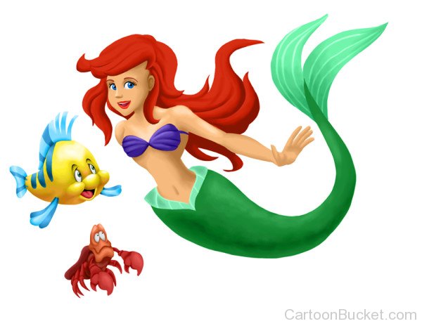 Flounder,Ariel And Sebastian