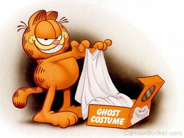 Garfield Holding Ghost Costume