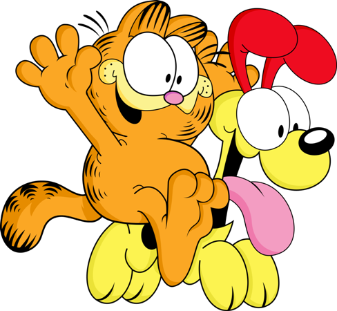 Garfield Sitting On Odie