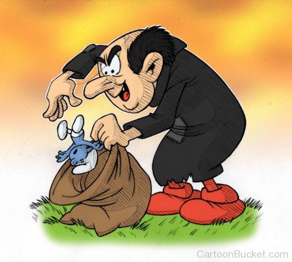 Gargamel Caught Hefty Smurf