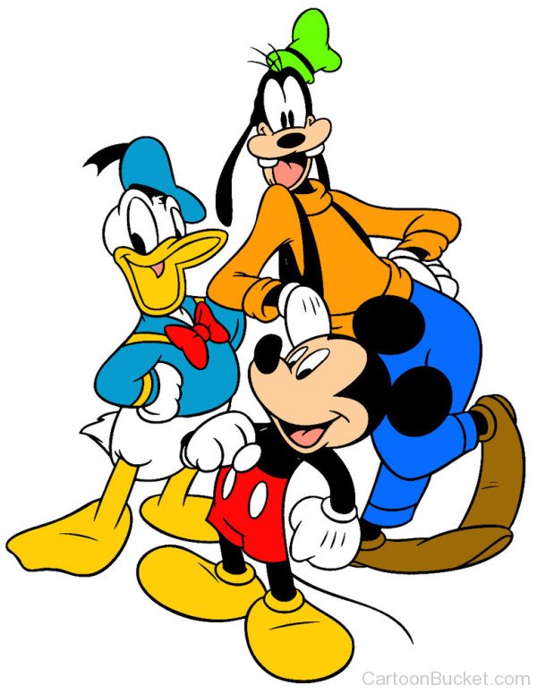 Goofy With Donald And Mickey