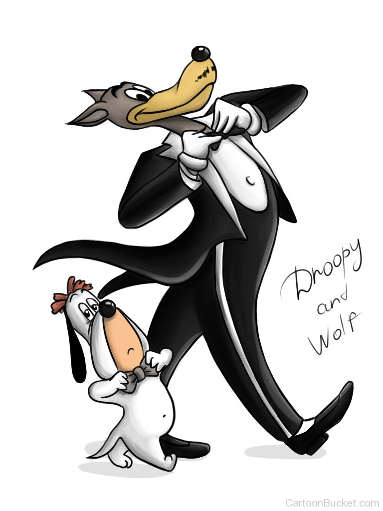 Image Of Droopy Dog And Wolf