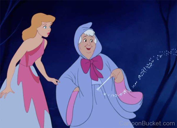 Image Of Princess Cinderella And Fairy Godmother