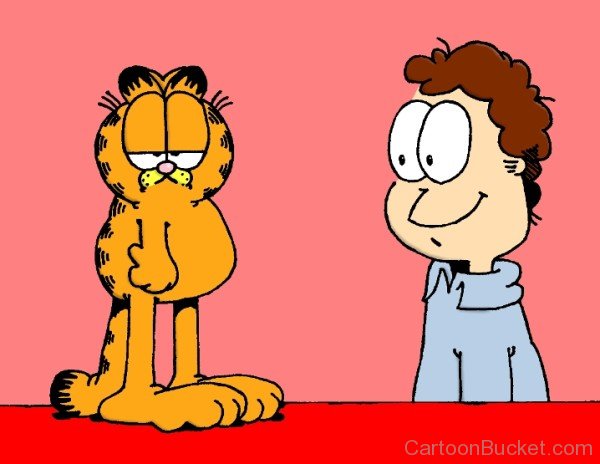 Jon Looking At Garfield