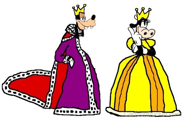 King Goofy With Queen Clarabelle