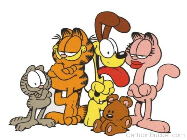 Nermal,Odie,Garfield,Arlene And Pooky