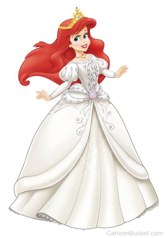 Princess Ariel Looking Stunning In White Dress