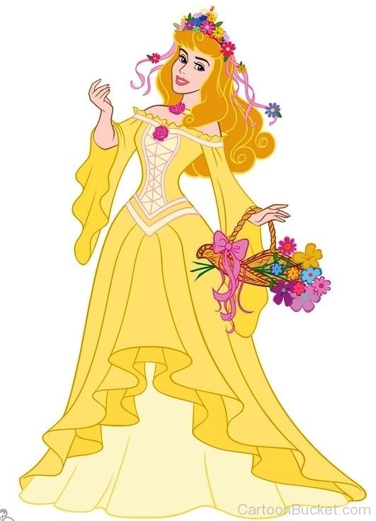 Princess Aurora Looking Adorable In Yellow Dress