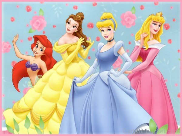 Princess Aurora,Ariel,Cinderella And Belle