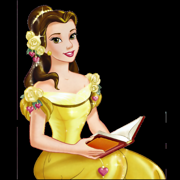 Princess Belle Holding Book