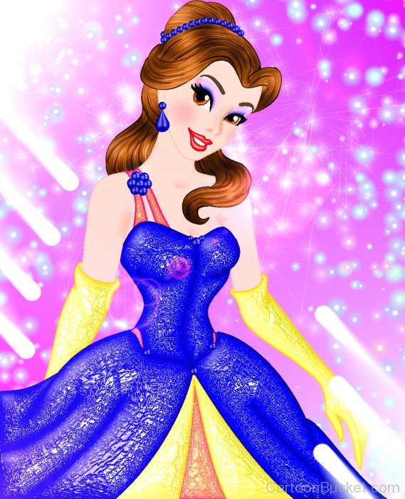 Princess Belle In Blue Dress