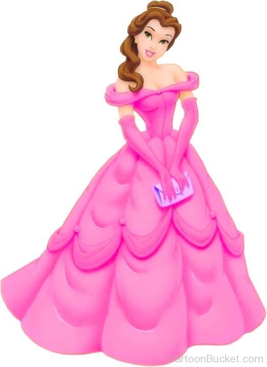 Princess Belle Looking Adorable In Pink Dress