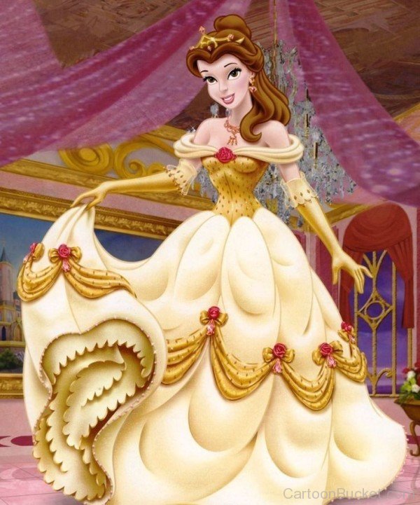 Princess Belle Looking Awesome In Her Dress
