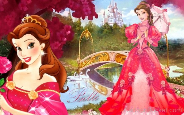 Princess Belle Looking Beautiful In Pink Dress