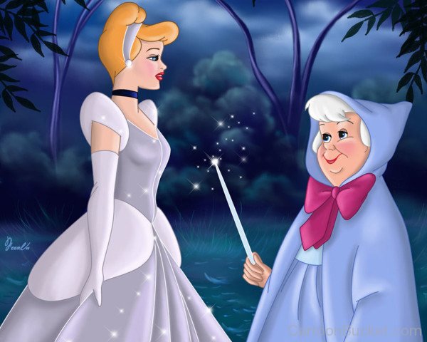 Princess Cinderella And Fairy Godmother