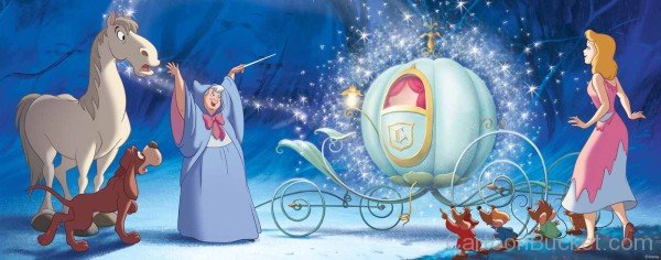 Princess Cinderella And Fairy Godmother Picture