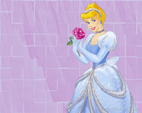 Princess Cinderella Holding Rose