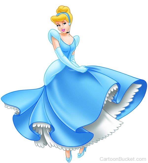 Princess Cinderella In Blue Dress