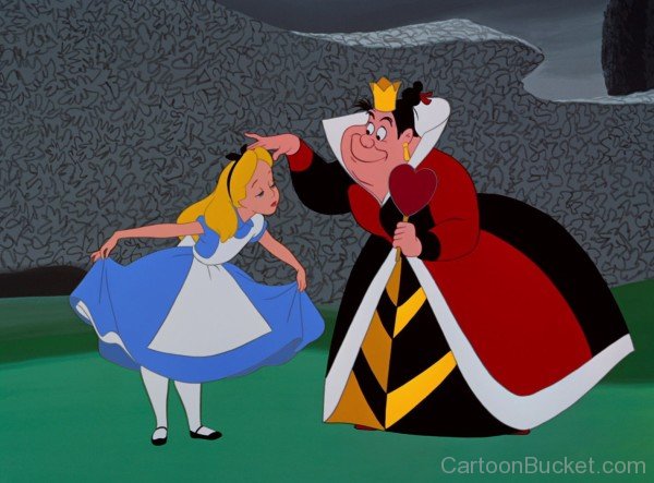 Queen Of Hearts Giving Blessing To Alice