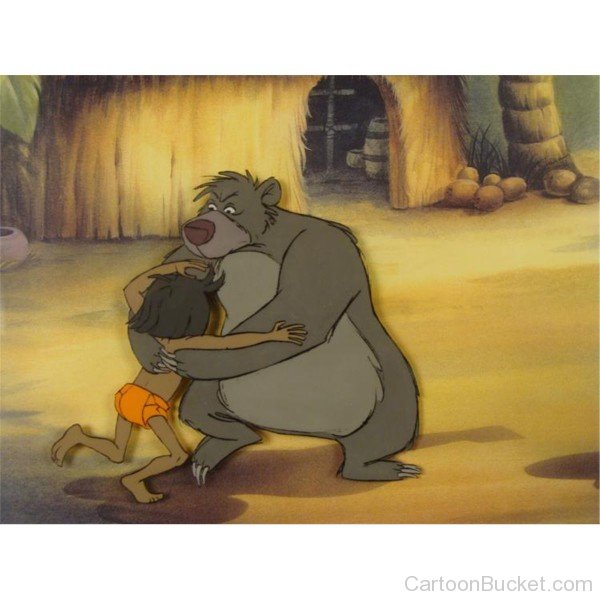 Sketch Of Baloo And Mowgli