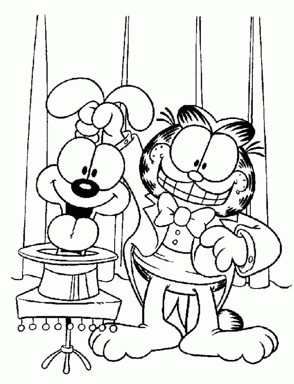 Sketch Of Garfield And Odie