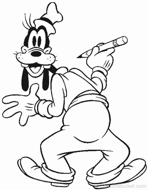 Sketch Of Goofy