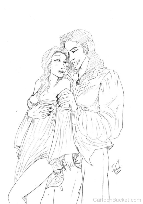 Sketch Of Princess Belle And Prince Adam