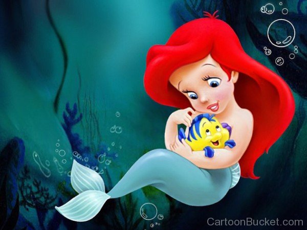 Ariel With Flounder