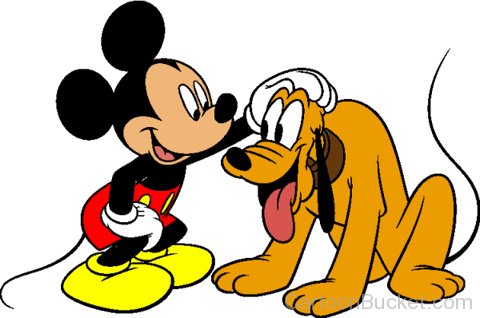 Best Friends Pluto And Mickey Mouse