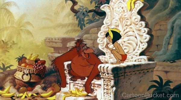 King Louie Sitting With Mowgli
