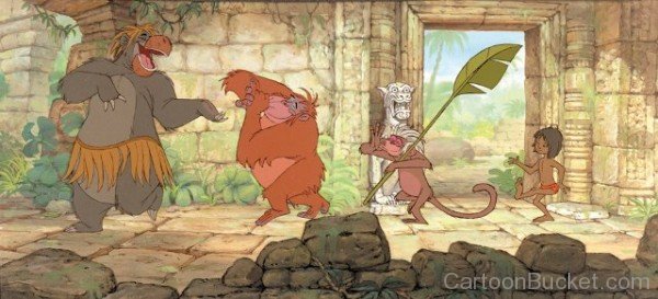 King Louie With Baloo And Mowgli
