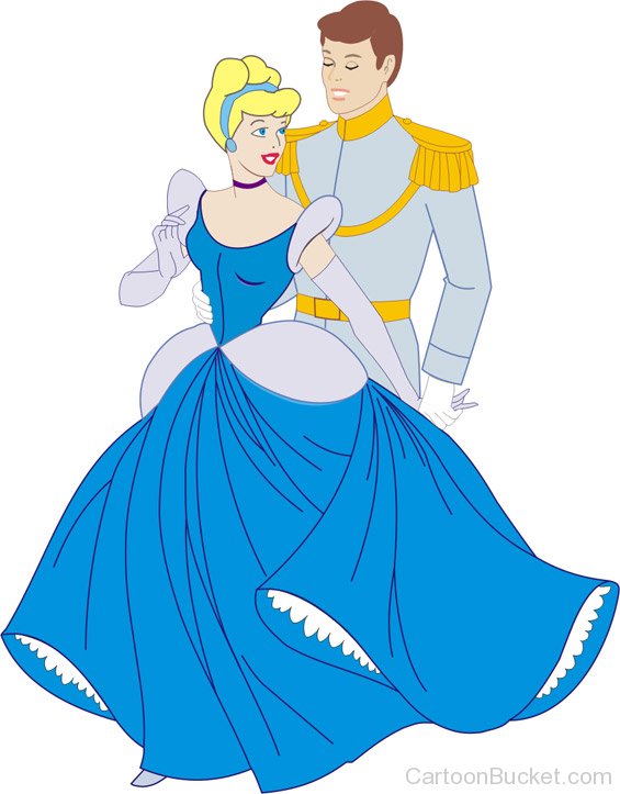 Lovely Princess Cinderella And Prince Charming