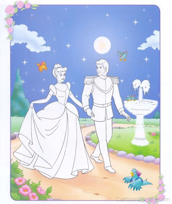 Loving Couple Prince Charming And Princess Cinderella