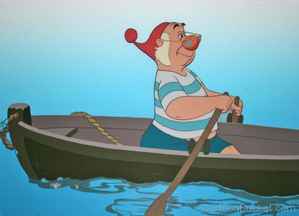 Mr.Smee Sitting On Water Boat