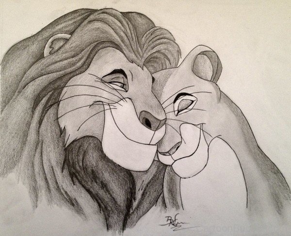 Mufasa And Sarabi Sketch