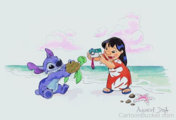 Painting Of Lilo And Stitch